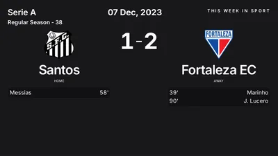 Report: Santos vs Fortaleza EC (2023-12-07)