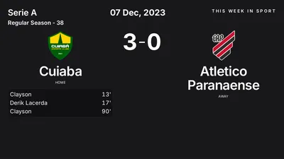 Report: Cuiaba vs Atletico Paranaense (2023-12-07)