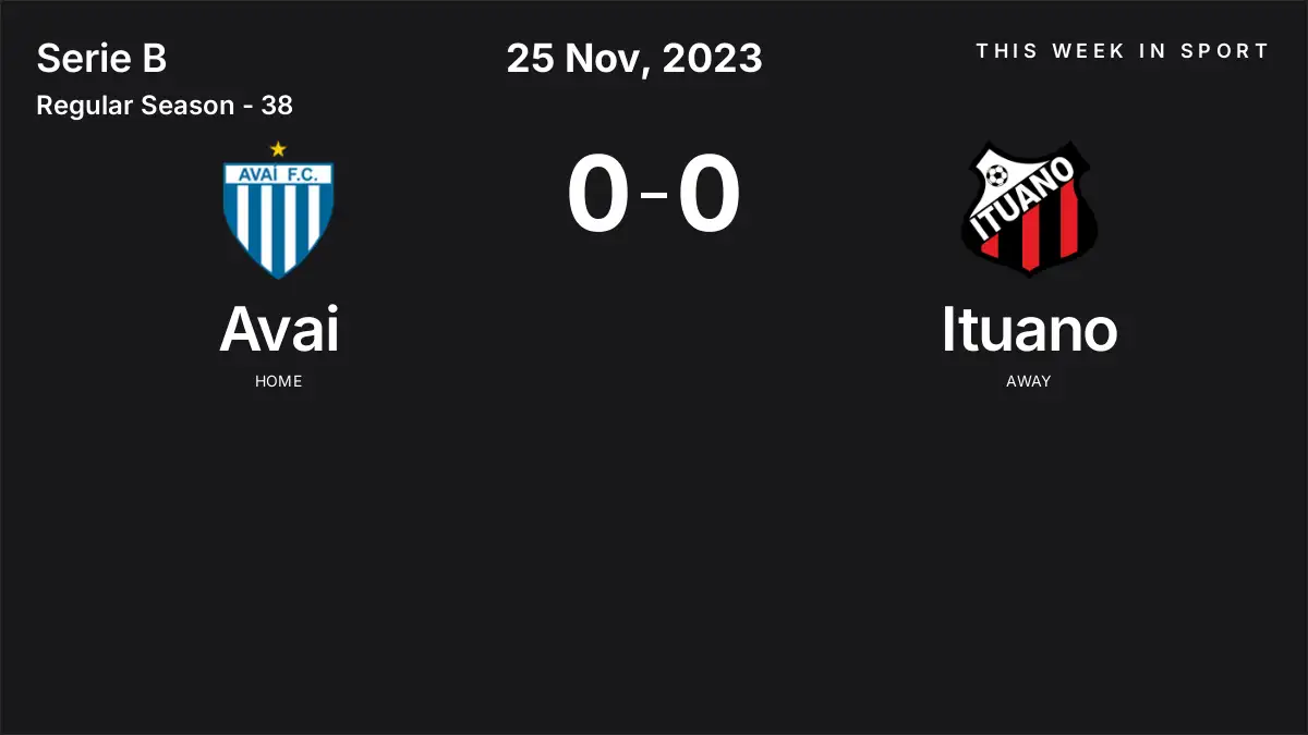 Report: Avai vs Ituano (2023-11-25)