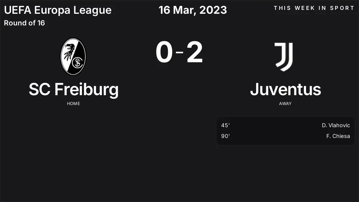 Report: SC Freiburg vs Juventus (2023-03-16)
