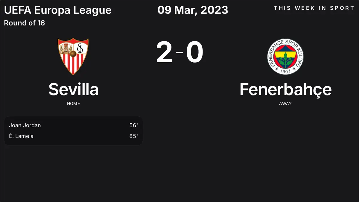 Report: Sevilla vs Fenerbahçe (2023-03-09)