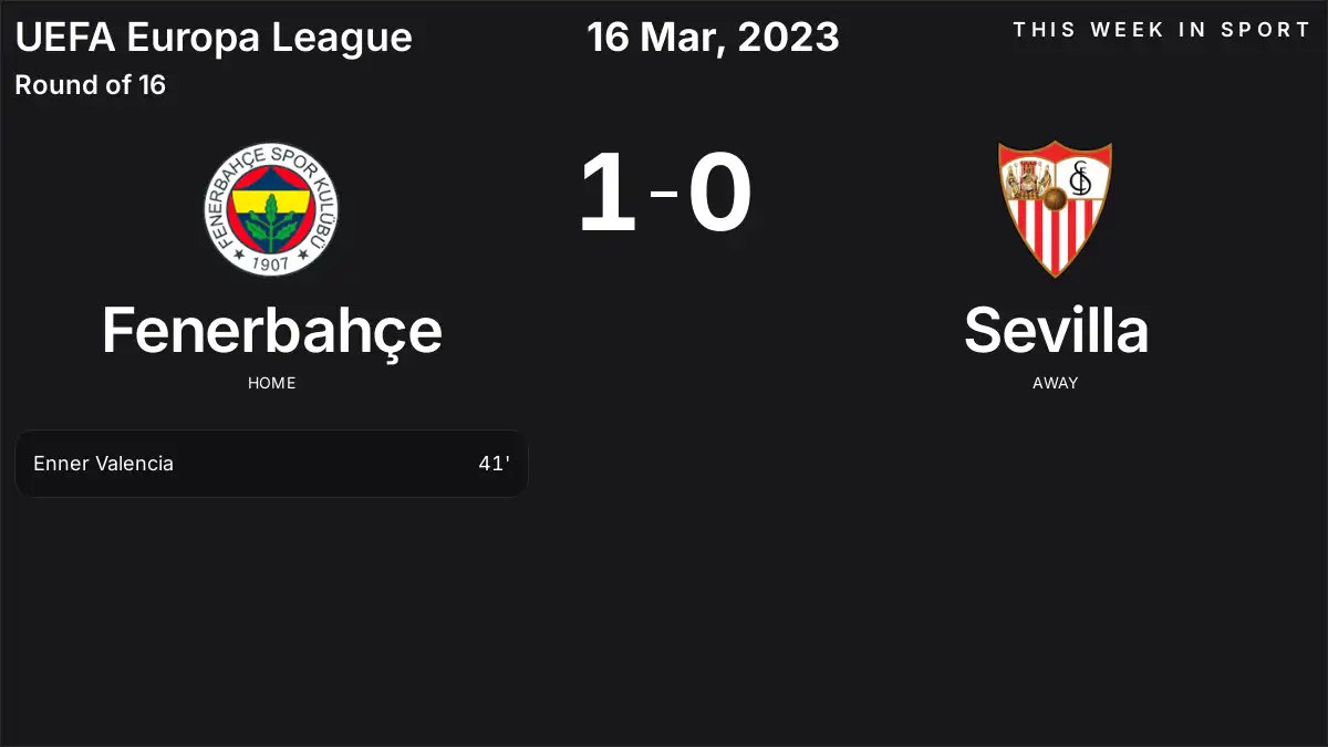 Report: Fenerbahçe vs Sevilla (2023-03-16)