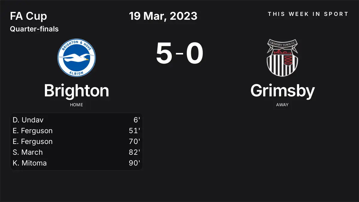 Report: Brighton vs Grimsby (2023-03-19)