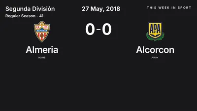 Report: Almeria vs Alcorcon (2018-05-27)