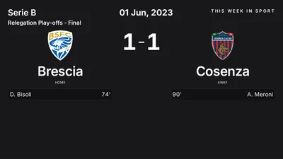 Report: Brescia vs Cosenza (2023-06-01)