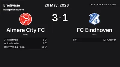 Report: Almere City FC vs FC Eindhoven (2023-05-26)