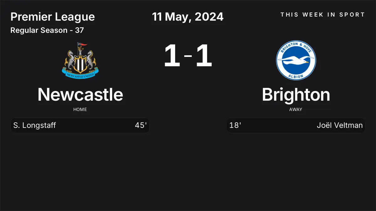 Report: Newcastle vs Brighton (2024-05-11)