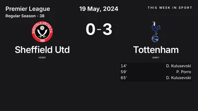 Report: Sheffield Utd vs Tottenham (2024-05-19)
