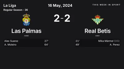 Report: Las Palmas vs Real Betis (2024-05-16)