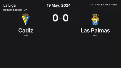 Report: Cadiz vs Las Palmas (2024-05-19)