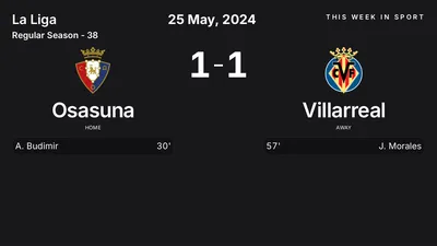 Report: Osasuna vs Villarreal (2024-05-25)