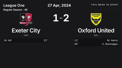 Report: Exeter City vs Oxford United (2024-04-27)