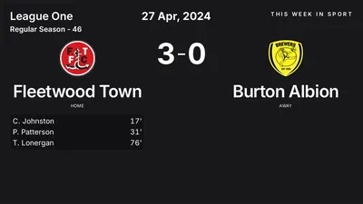Report: Fleetwood Town vs Burton Albion (2024-04-27)