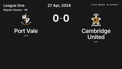 Report: Port Vale vs Cambridge United (2024-04-27)