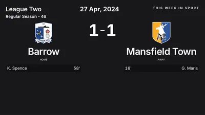 Report: Barrow vs Mansfield Town (2024-04-27)