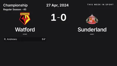 Report: Watford vs Sunderland (2024-04-27)