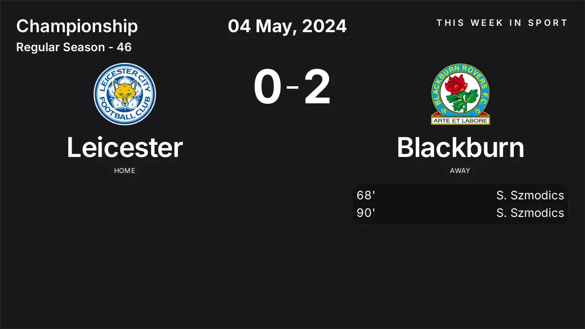 Report: Leicester vs Blackburn (2024-05-04)
