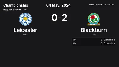 Report: Leicester vs Blackburn (2024-05-04)