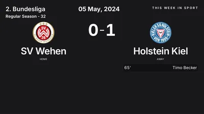 Report: SV Wehen vs Holstein Kiel (2024-05-05)