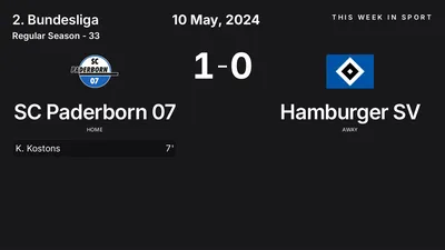 Report: SC Paderborn 07 vs Hamburger SV (2024-05-10)