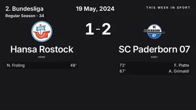 Report: Hansa Rostock vs SC Paderborn 07 (2024-05-19)