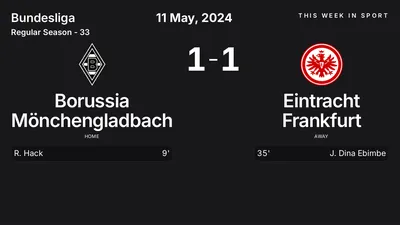 Report: Borussia Mönchengladbach vs Eintracht Frankfurt (2024-05-11)