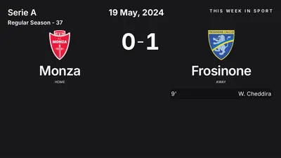 Report: Monza vs Frosinone (2024-05-19)