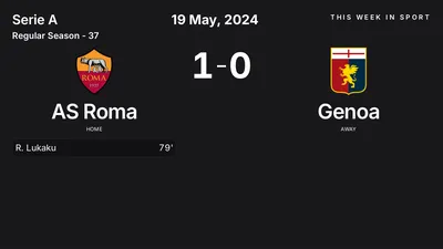 Report: AS Roma vs Genoa (2024-05-19)