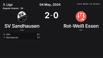 Report: SV Sandhausen vs Rot-Weiß Essen (2024-05-04)