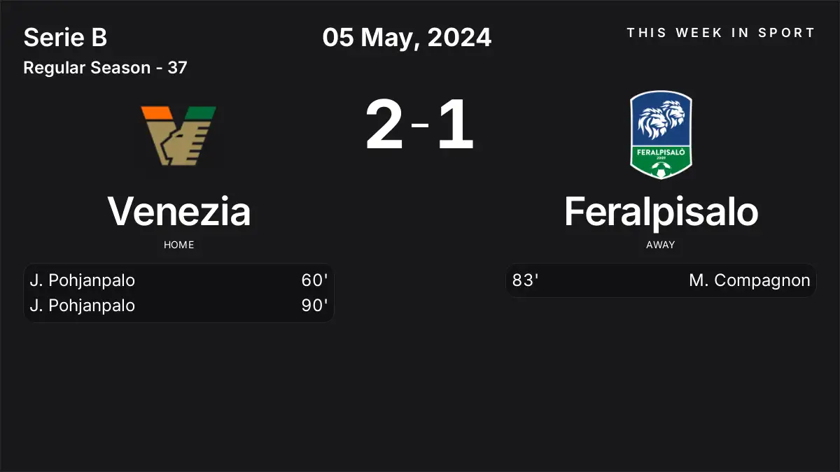 Report: Venezia vs Feralpisalo (2024-05-05)
