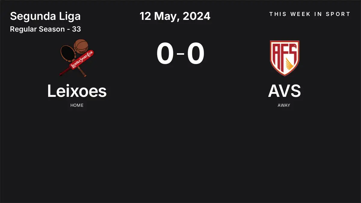 Report: Leixoes vs AVS (2024-05-12)