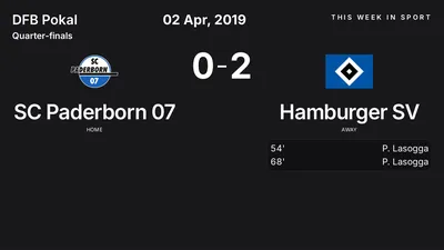 Report: SC Paderborn 07 vs Hamburger SV (2019-04-02)