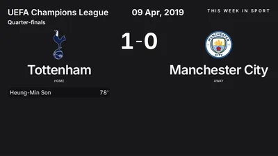 Report: Tottenham vs Manchester City (2019-04-09)