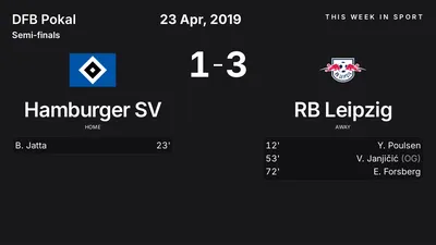 Report: Hamburger SV vs RB Leipzig (2019-04-23)