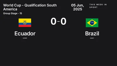 Report: Ecuador vs Brazil (2025-06-05)