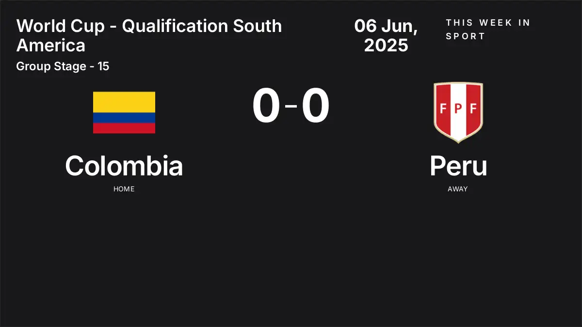 Report: Colombia vs Peru (2025-06-06)