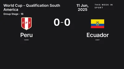 Report: Peru vs Ecuador (2025-06-11)