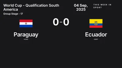 Report: Paraguay vs Ecuador (2025-09-04)