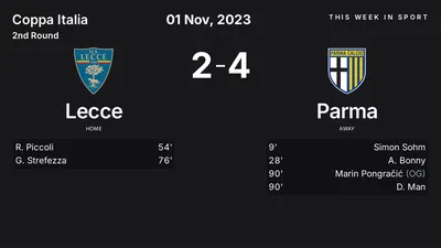 Report: Lecce vs Parma (2023-11-01)