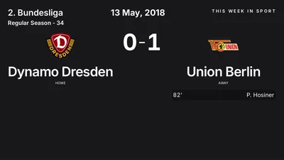 Report: Dynamo Dresden vs Union Berlin (2018-05-13)