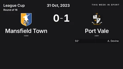 Report: Mansfield Town vs Port Vale (2023-10-31)