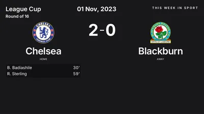 Report: Chelsea vs Blackburn (2023-11-01)