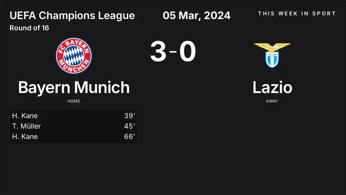 Report: Bayern Munich vs Lazio (2024-03-05)