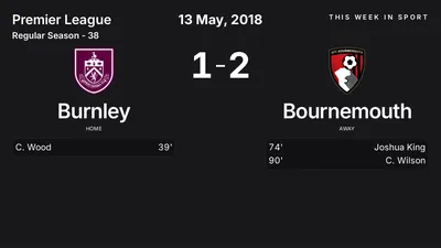 Report: Burnley vs Bournemouth (2018-05-13)