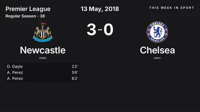 Report: Newcastle vs Chelsea (2018-05-13)