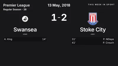 Report: Swansea vs Stoke City (2018-05-13)
