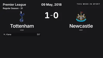 Report: Tottenham vs Newcastle (2018-05-09)