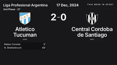 Report: Atletico Tucuman vs Central Cordoba de Santiago (2024-12-17)