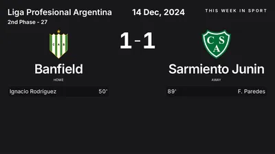 Report: Banfield vs Sarmiento Junin (2024-12-14)