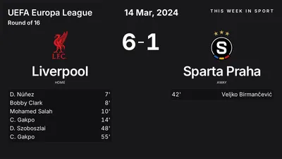 Report: Liverpool vs Sparta Praha (2024-03-14)